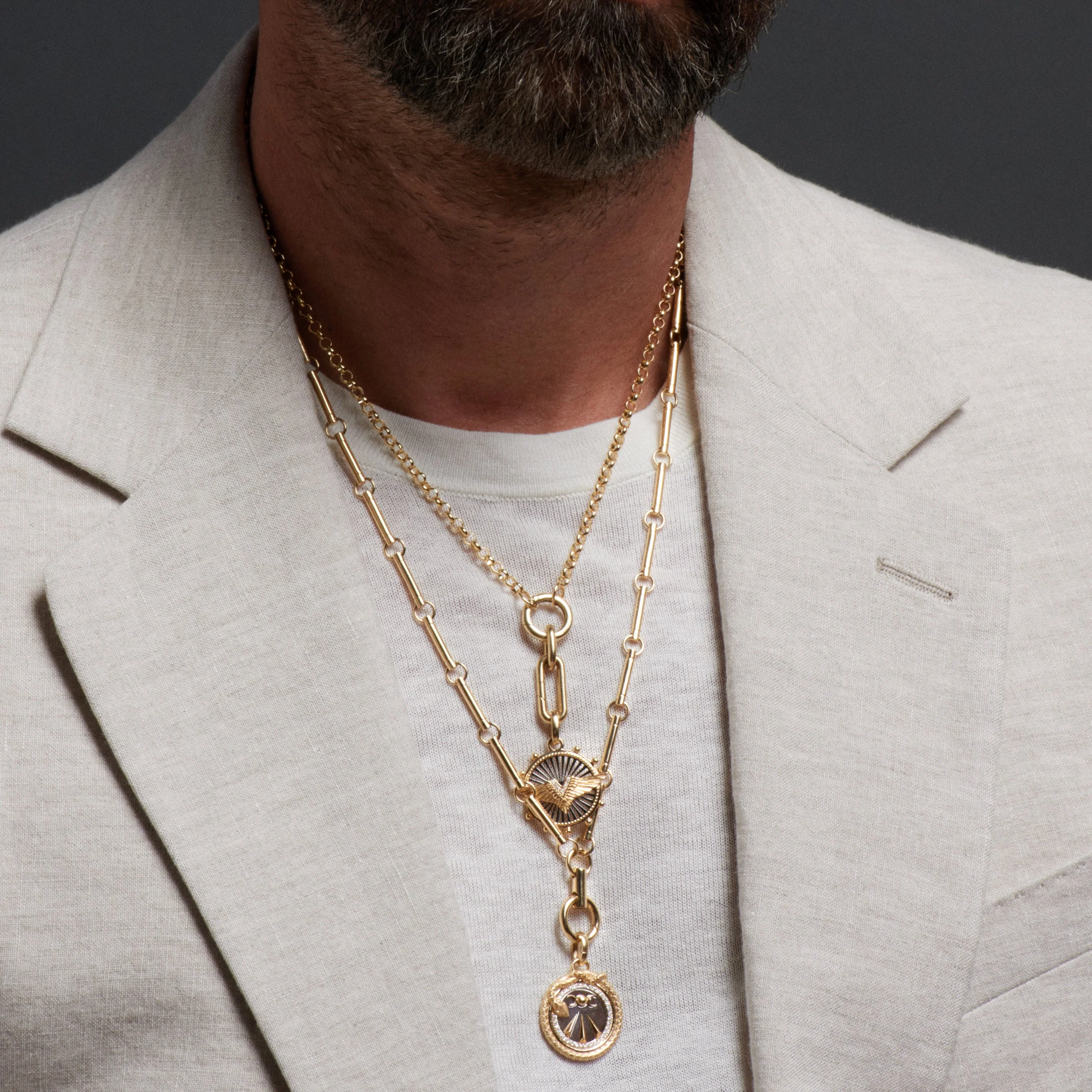 Necklace Connector | Small Removable Extension Link | Yellow Gold - Image 4