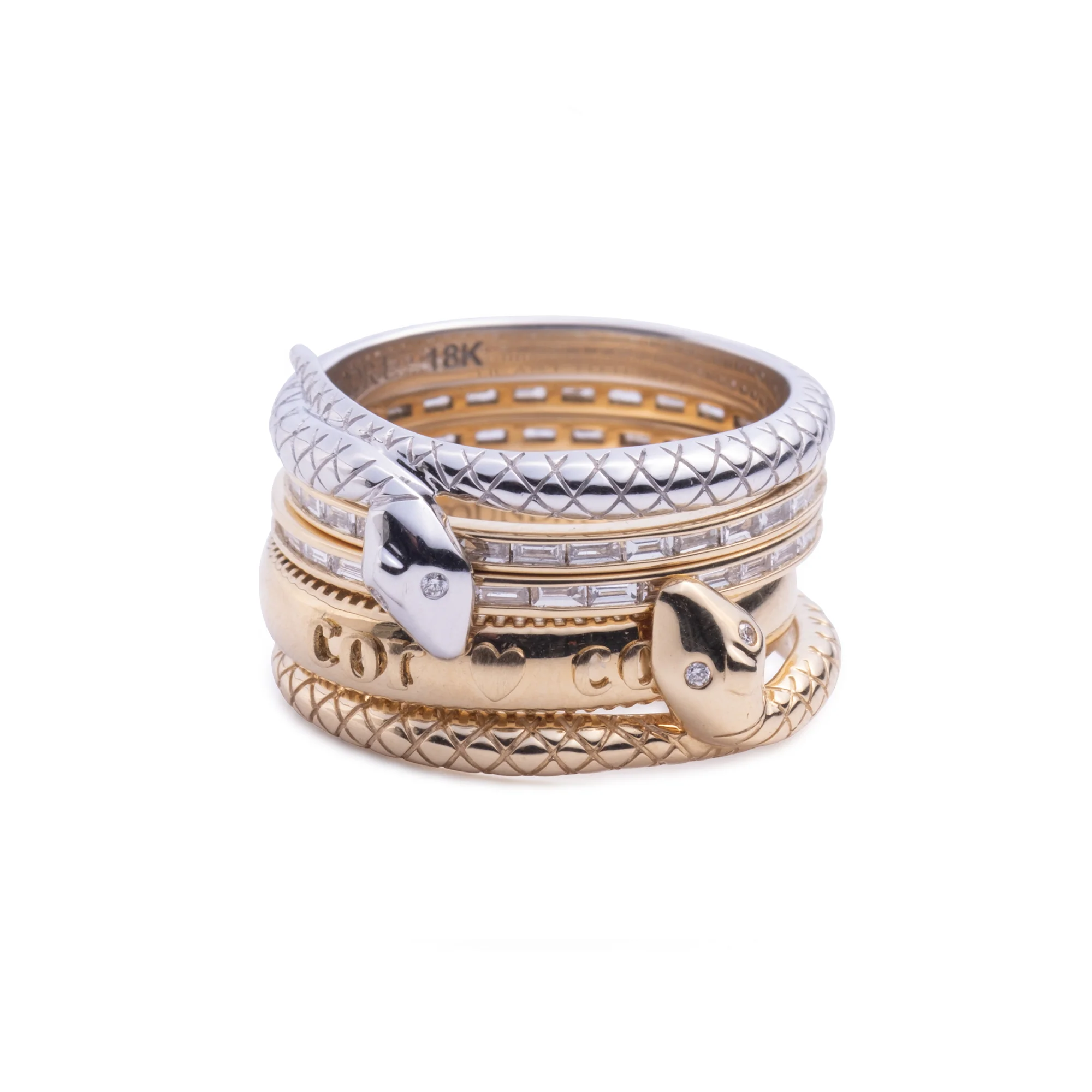 Wholeness | Snake Bookend Band | Diamonds, White Gold - Image 3