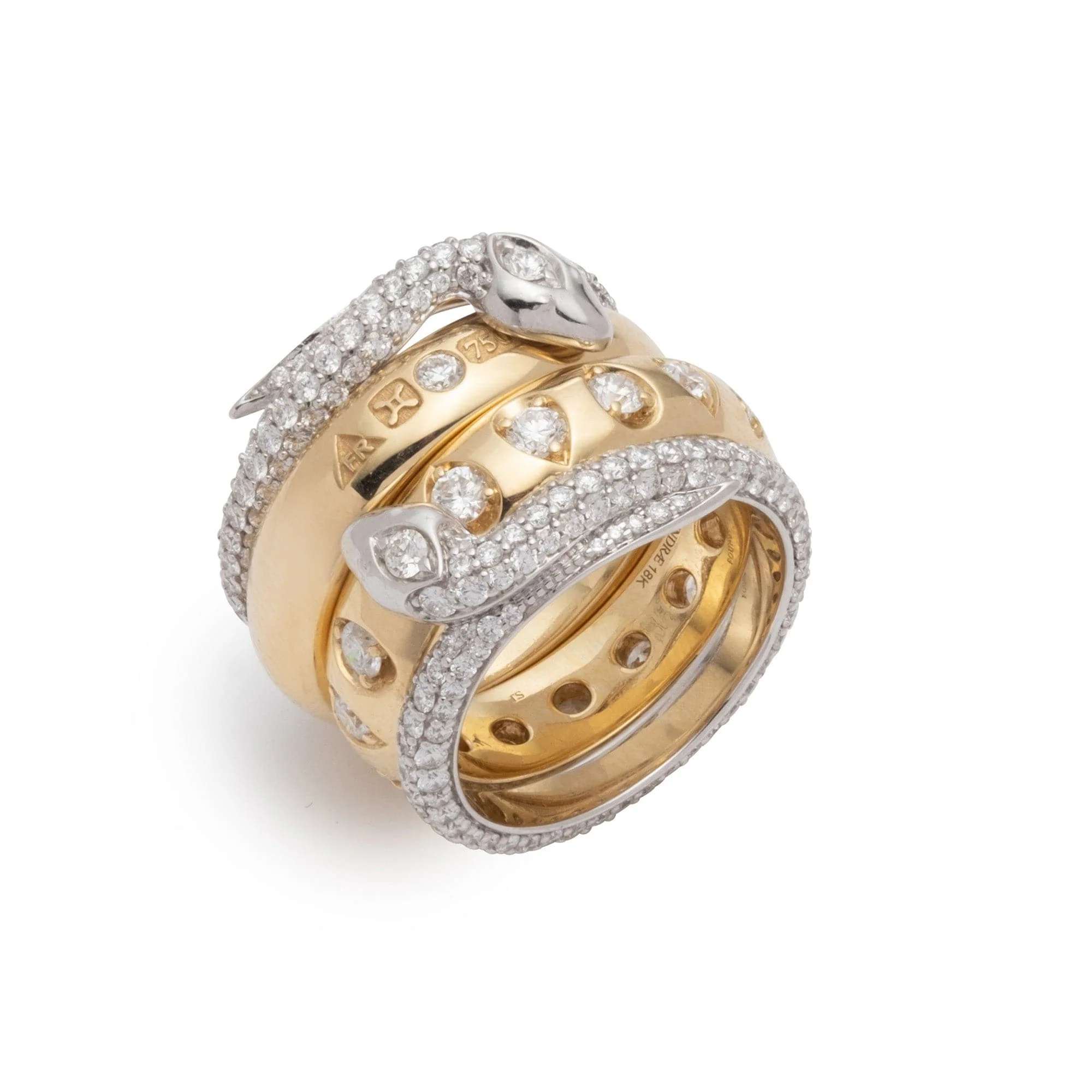 Wholeness | Pavé Snake Bookend Band | Diamonds, White Gold - Image 5