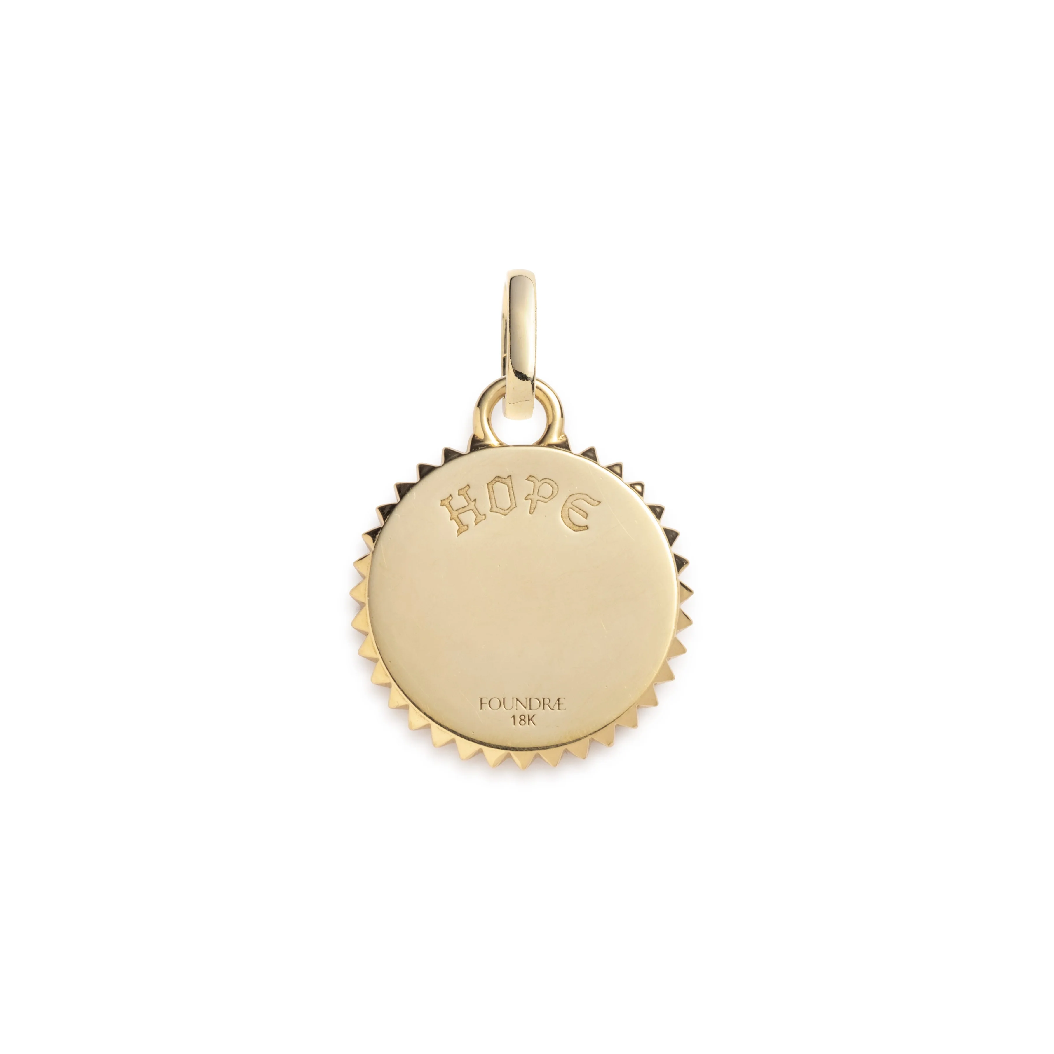 FoundRae x Sing for Hope | Pavé Sparrow Baby Medallion | Diamonds, Yellow Gold - Image 3