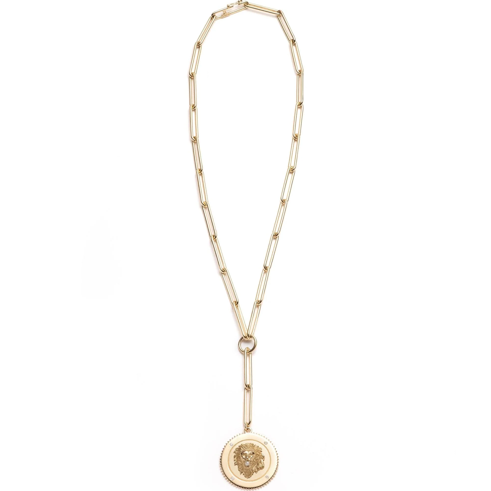 Strength | Large Clip Extension Necklace | Diamonds, Yellow Gold - Image 3