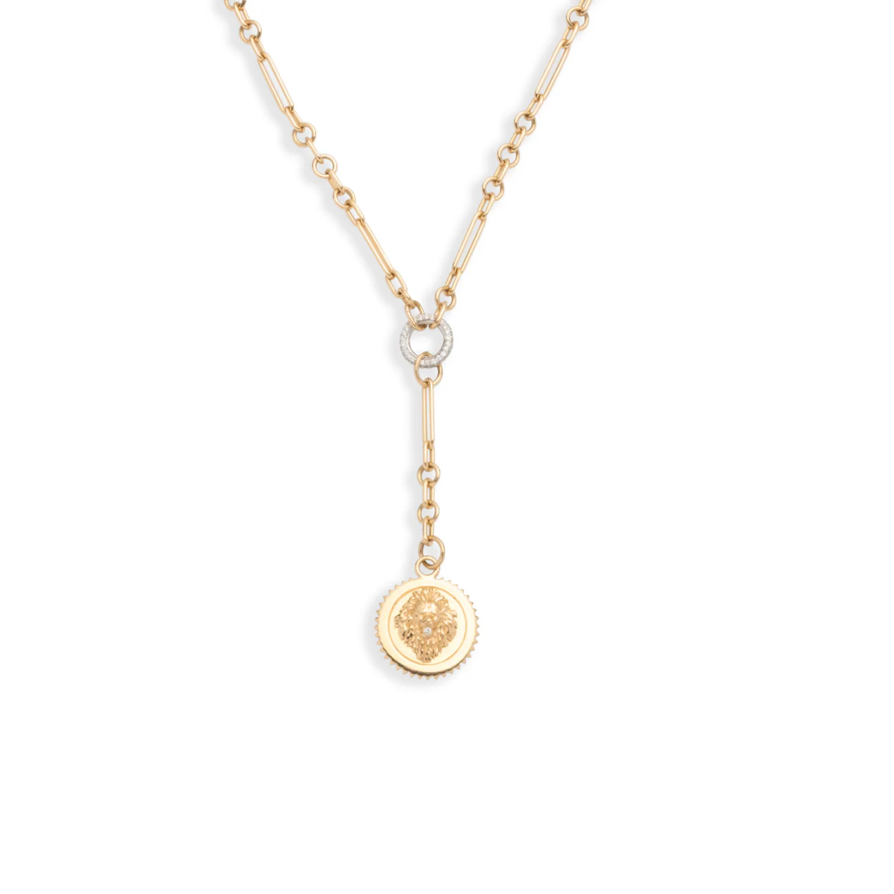 Strength | Fine Mixed Clip Extension Necklace | Diamond, Yellow Gold