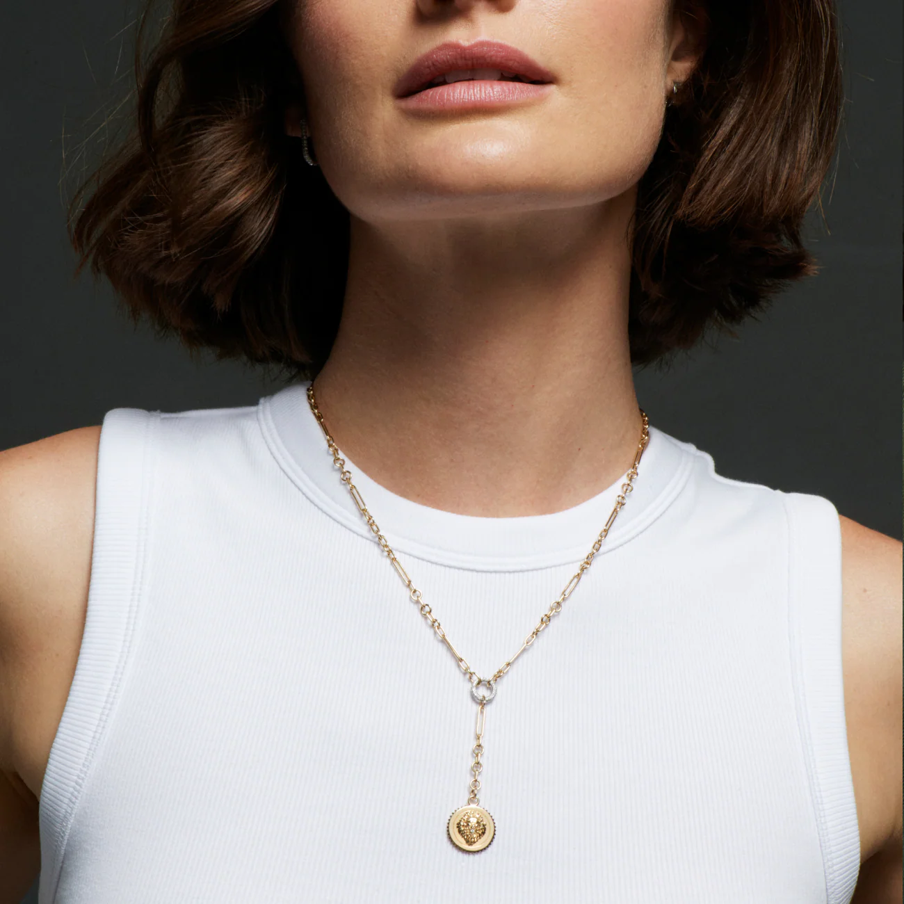Strength | Fine Mixed Clip Extension Necklace | Diamond, Yellow Gold - Image 2