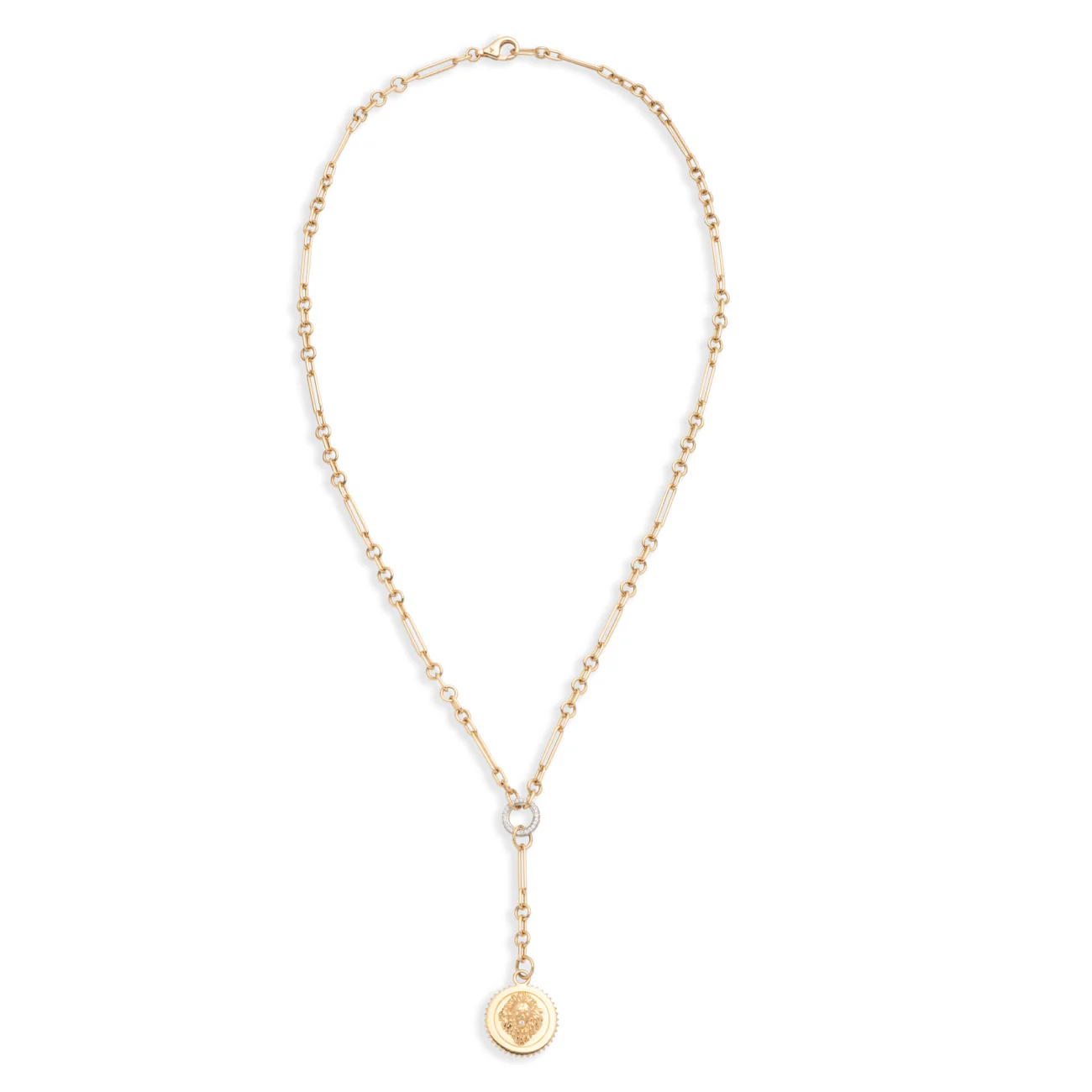 Strength | Fine Mixed Clip Extension Necklace | Diamond, Yellow Gold - Image 5