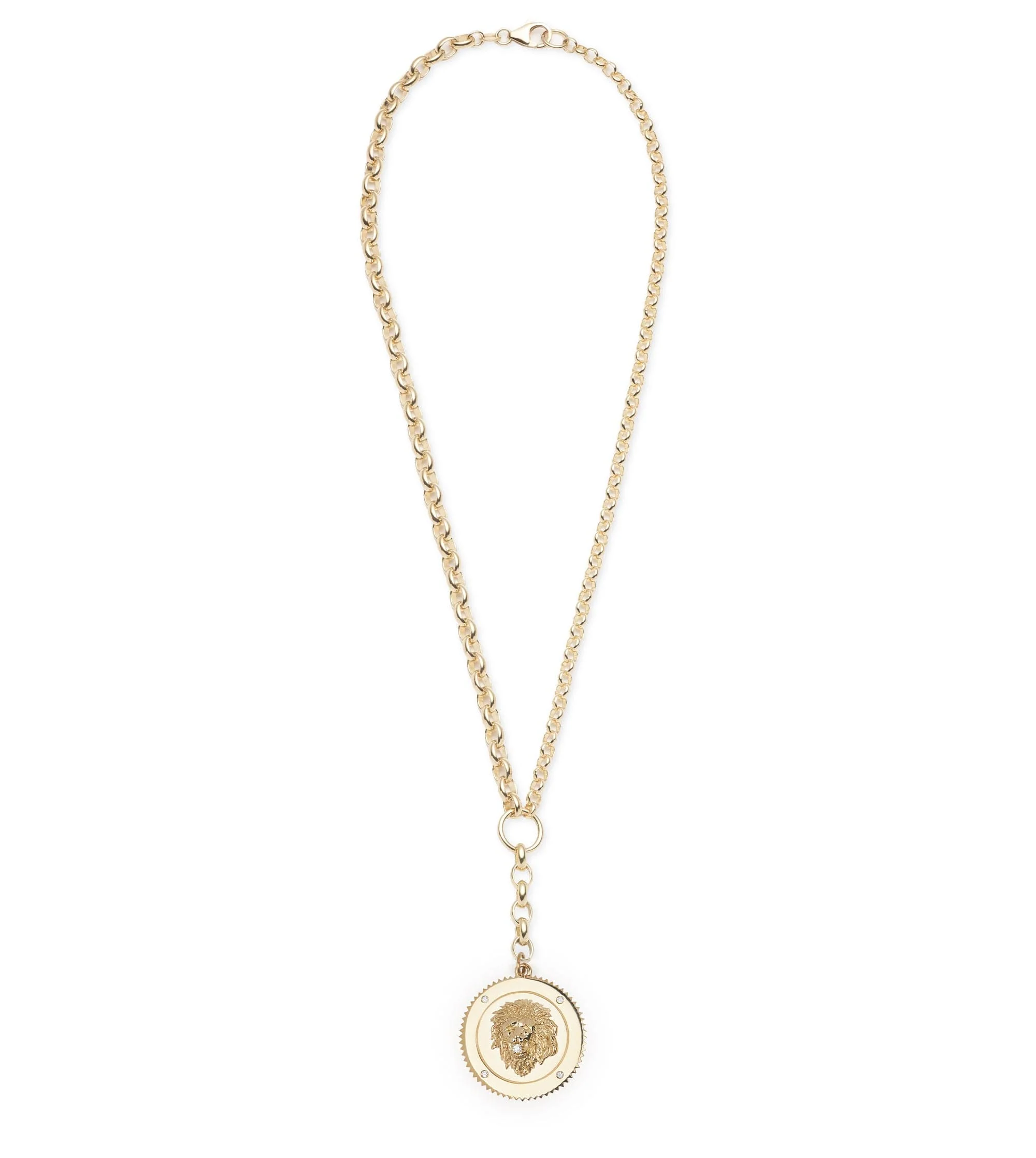 Strength | Heavy Mixed Belcher Extension Necklace | Diamonds, Yellow Gold - Image 3