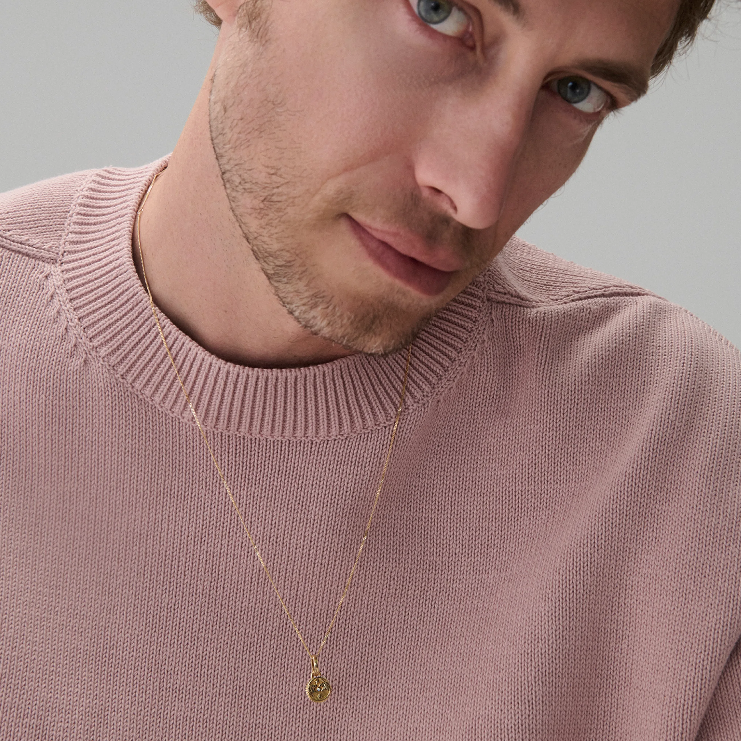 Strength | Solar & Lunar Thread Necklace | Diamond, Yellow Gold - Image 5