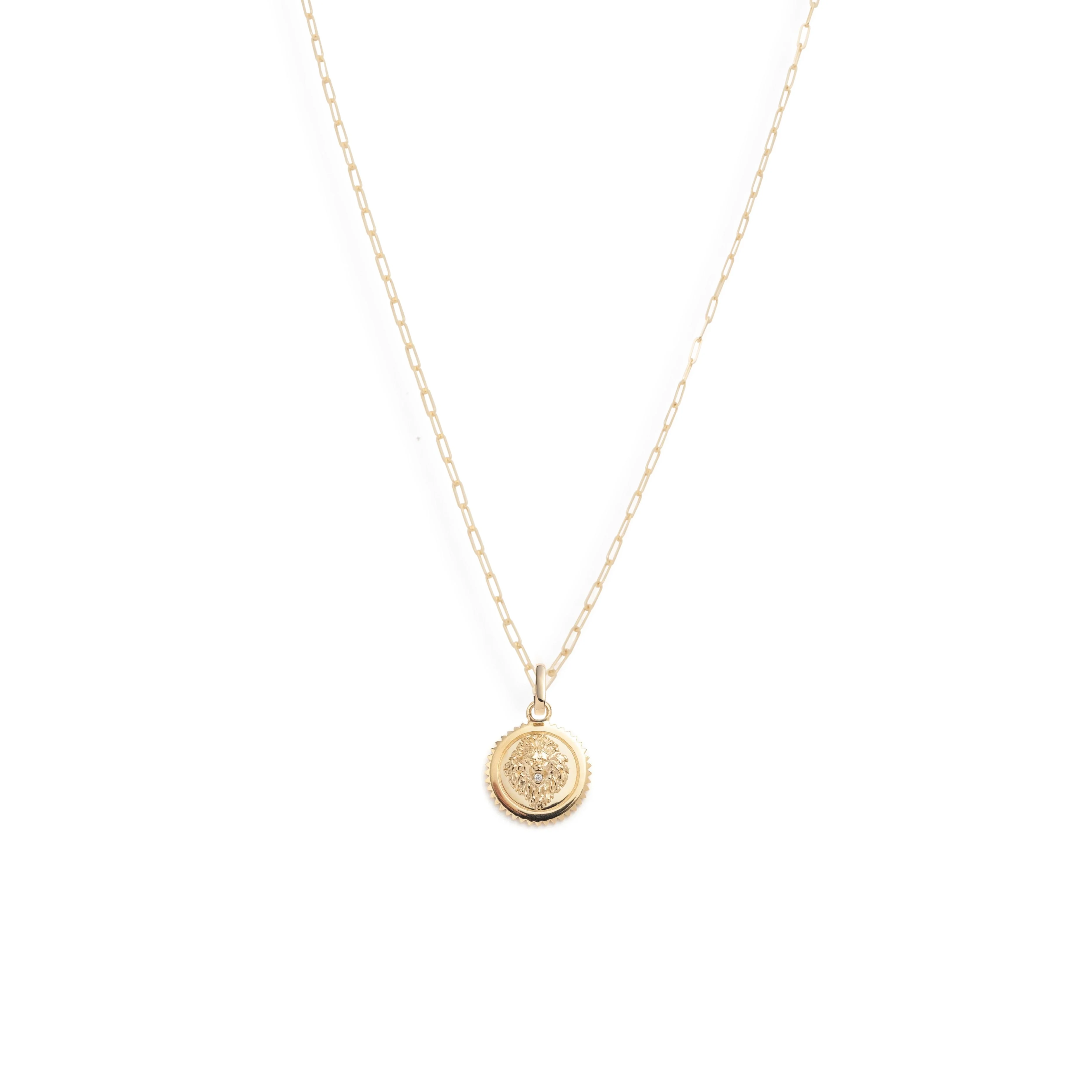 Strength | Fine Clip Necklace | Diamond, Yellow Gold