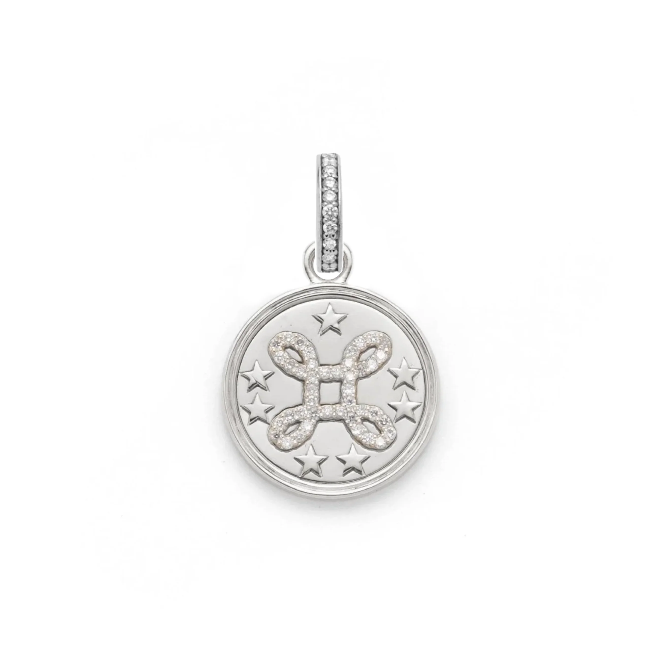 True Love | 'Love Knot' Baby Medallion | Diamonds, Yellow Gold - Image 4