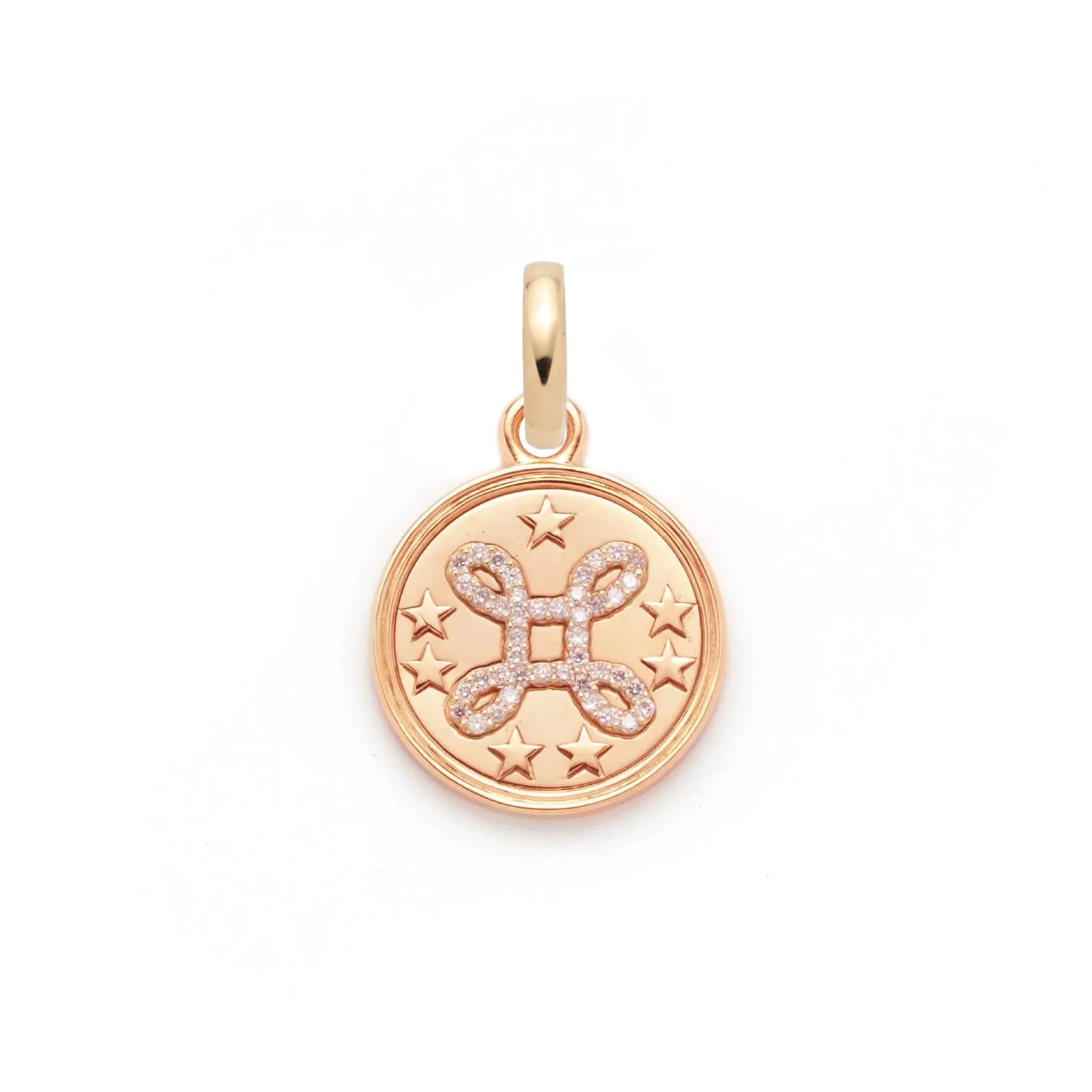 True Love | 'Love Knot' Baby Medallion | Diamonds, Yellow Gold - Image 5