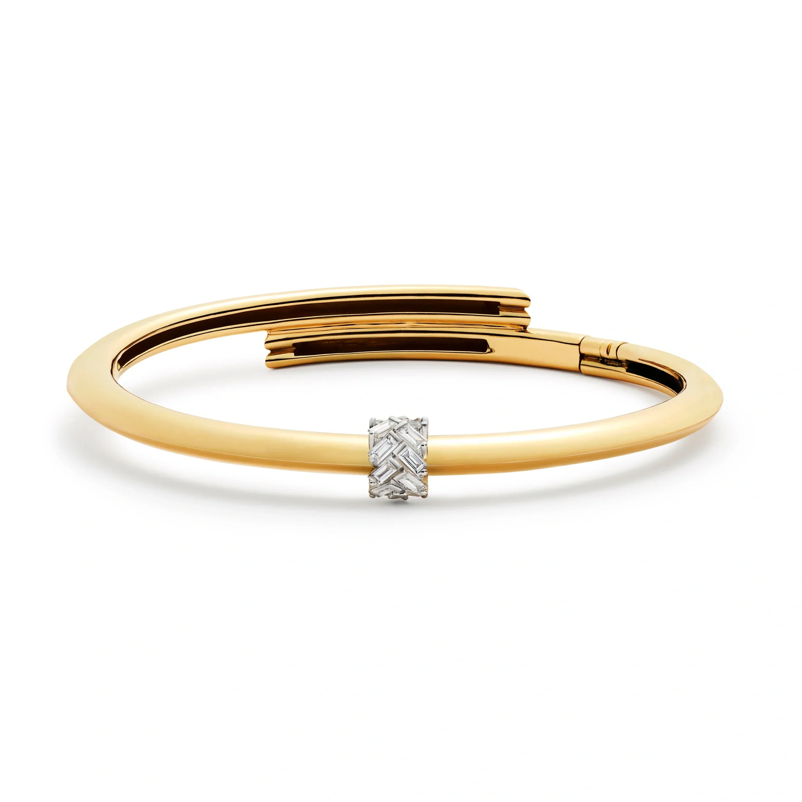 True Love | Chevron Strong Heart Bangle | Diamonds, Mixed Gold - Image 3