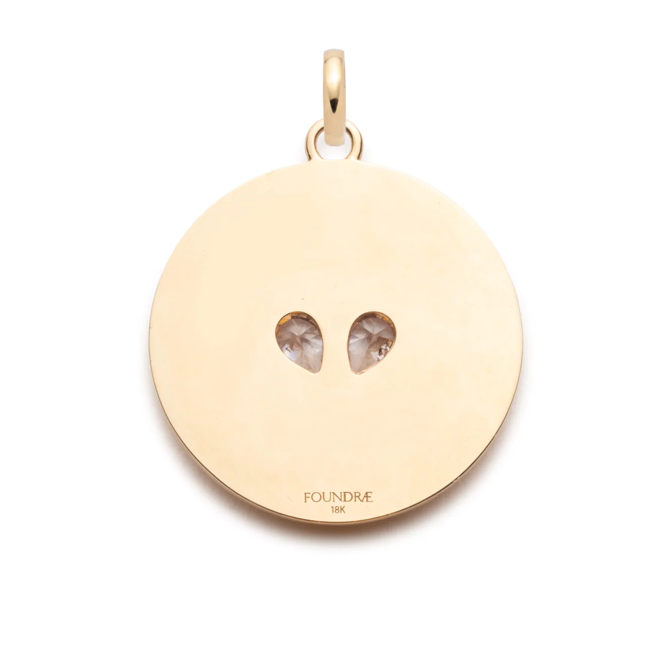 True Love | Forever a Pair Large Medallion | Diamonds, Mixed Gold - Image 4