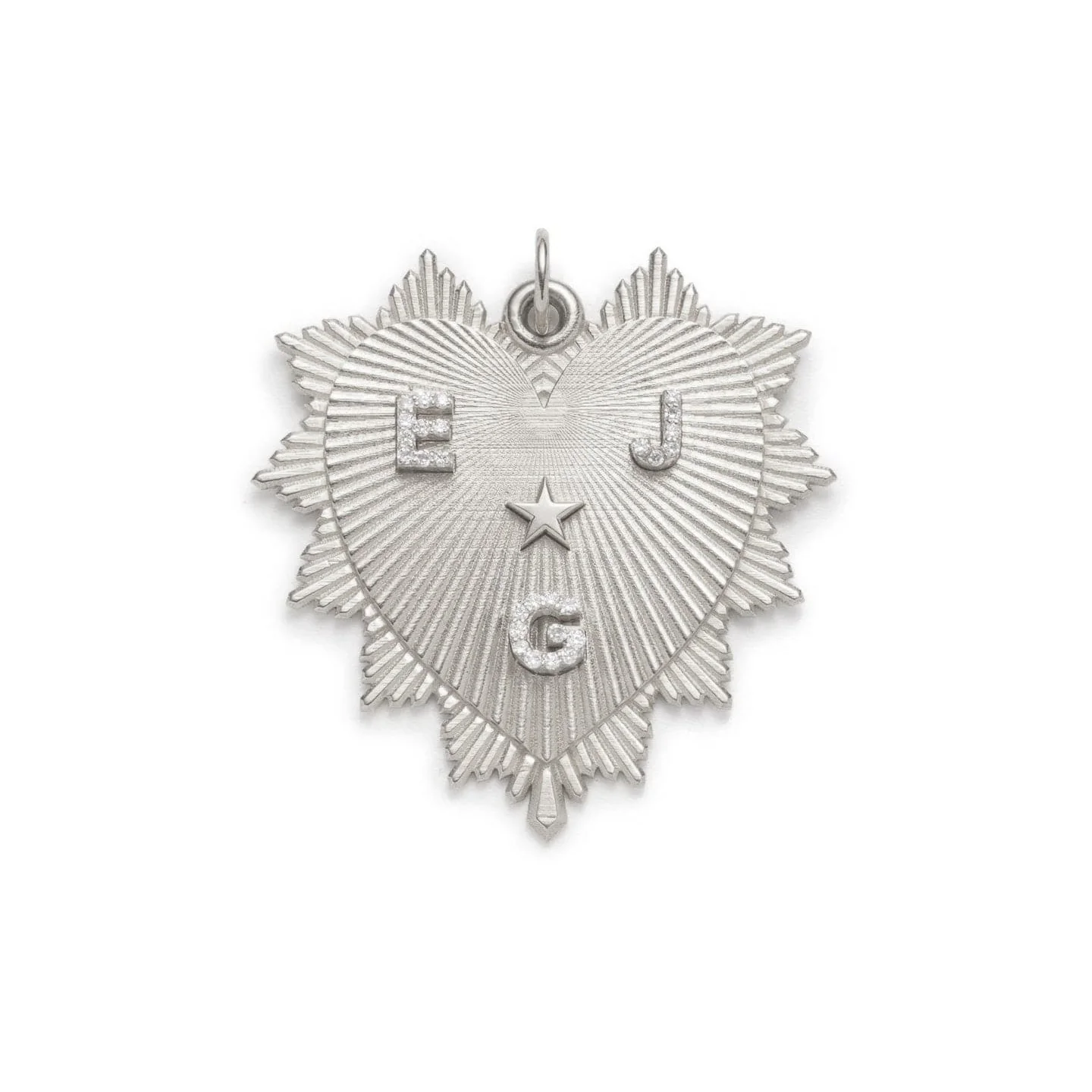 Personalized - True Love | Custom Heart Love Token Oversized Medallion | Diamonds, White Gold - Image 4