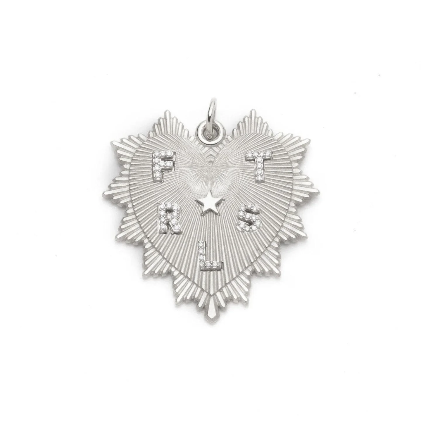 Personalized - True Love | Custom Heart Love Token Oversized Medallion | Diamonds, White Gold - Image 6