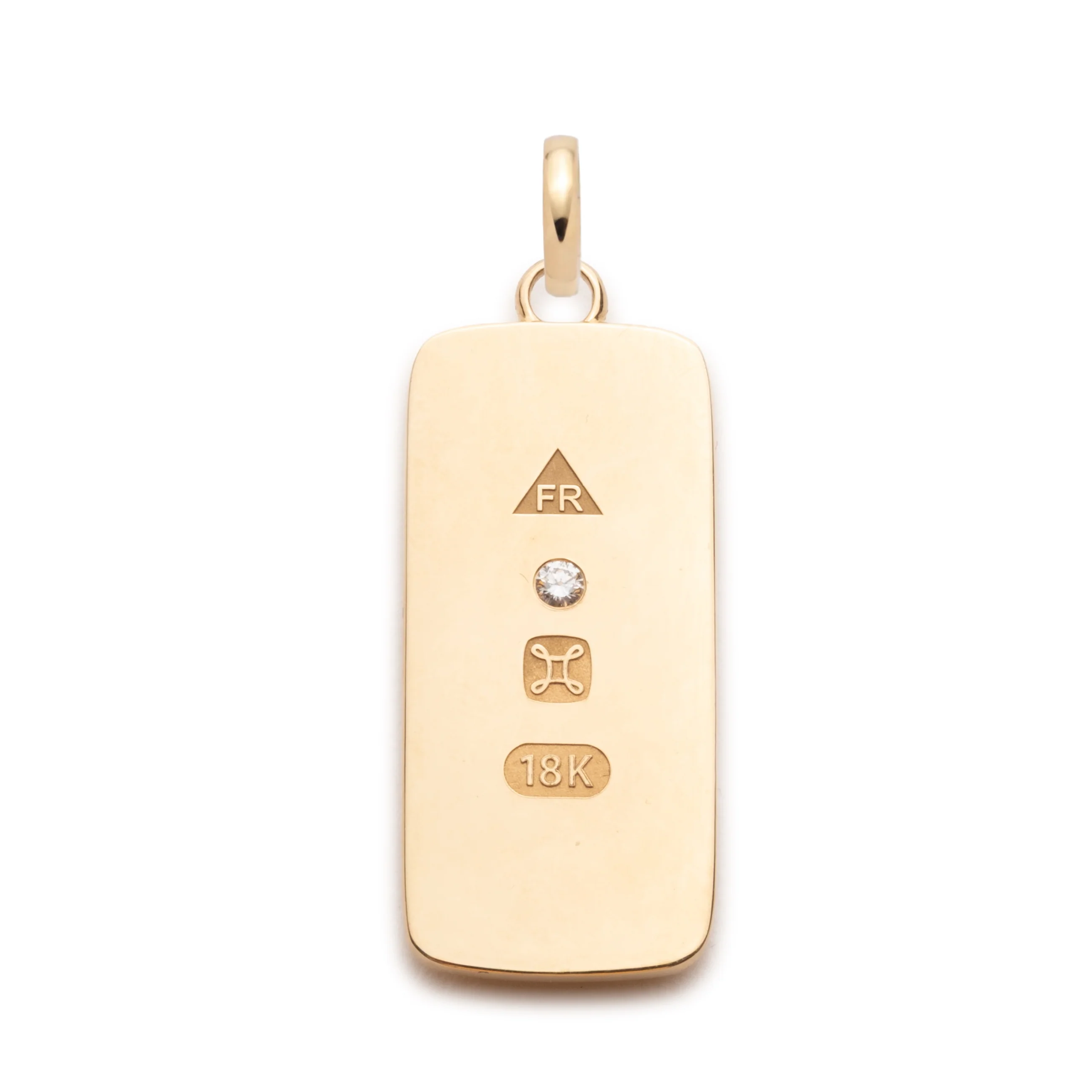 True Love | Promise Ingot Pendant | Diamonds, Yellow Gold - Image 3