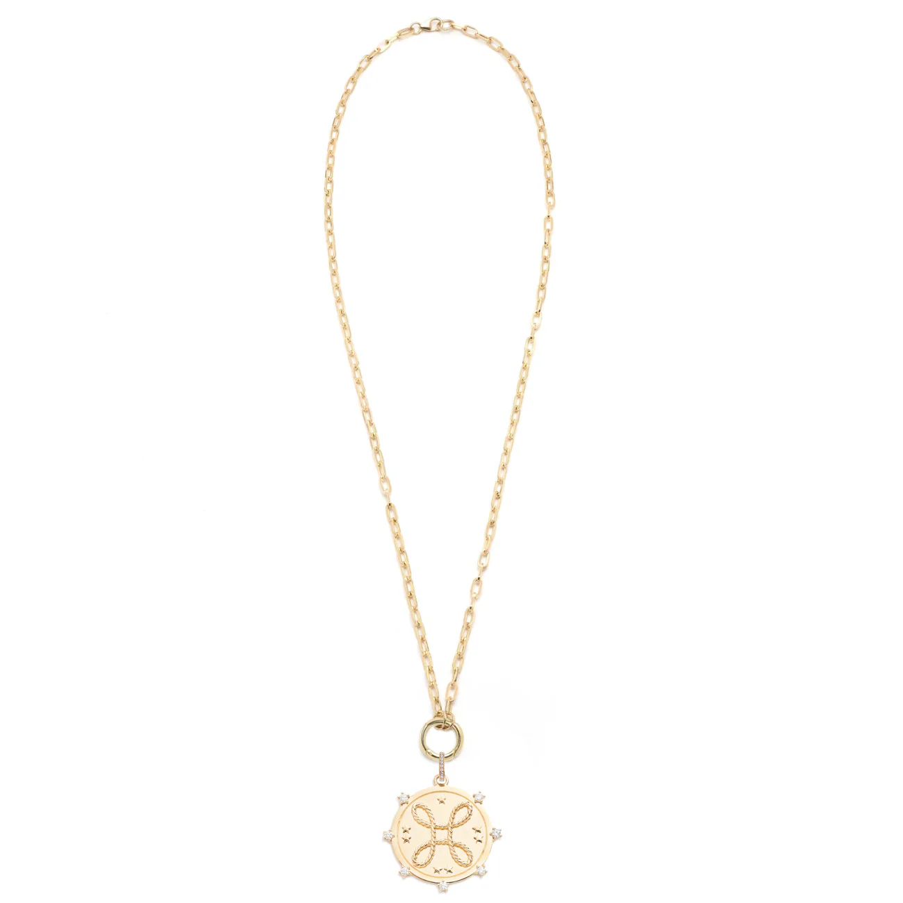 True Love | Love Knot Small Clip Open Chain | Diamonds, Yellow Gold - Image 3