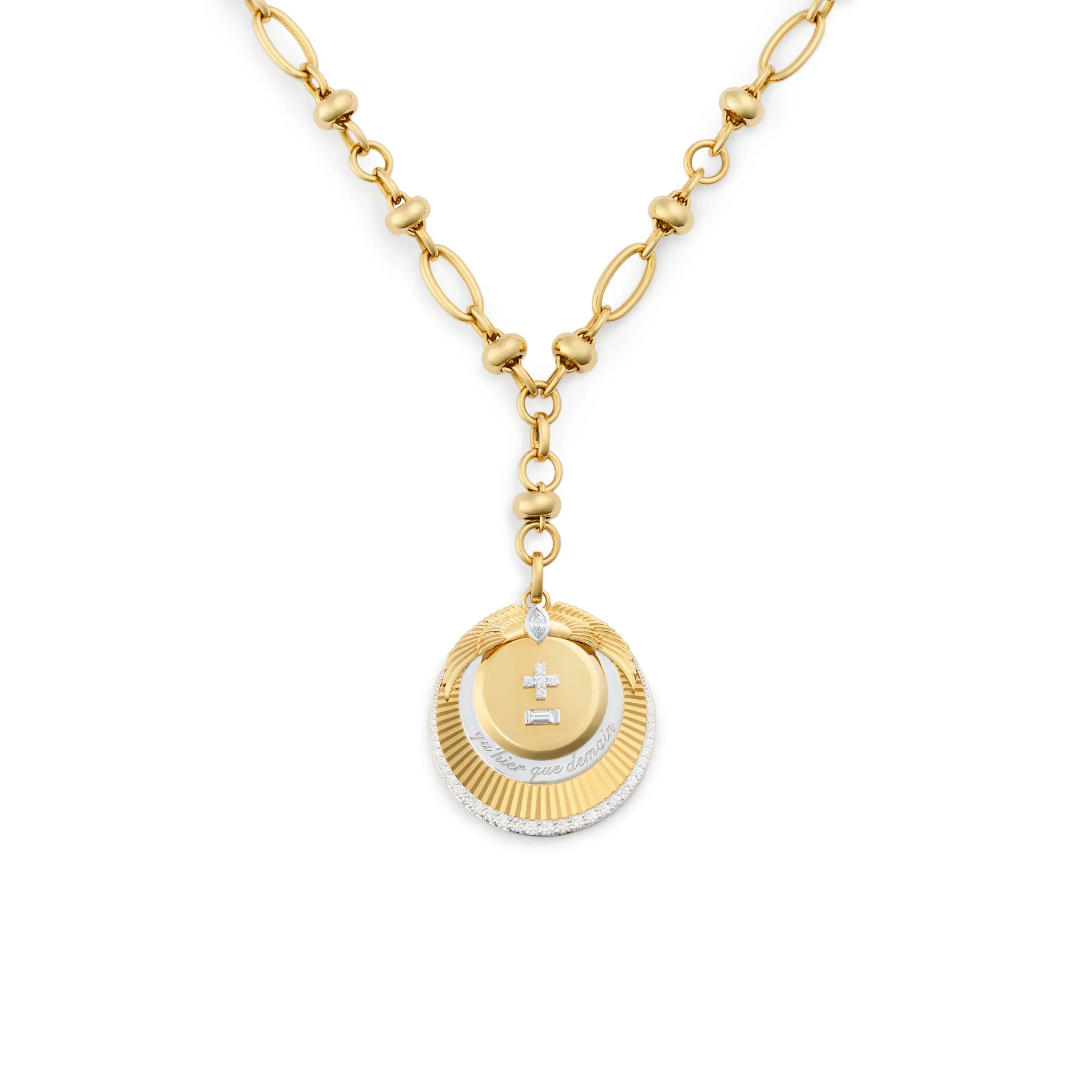 Vivacity | Ever Growing Love Orbit Extension Necklace | Diamonds, Yellow Gold
