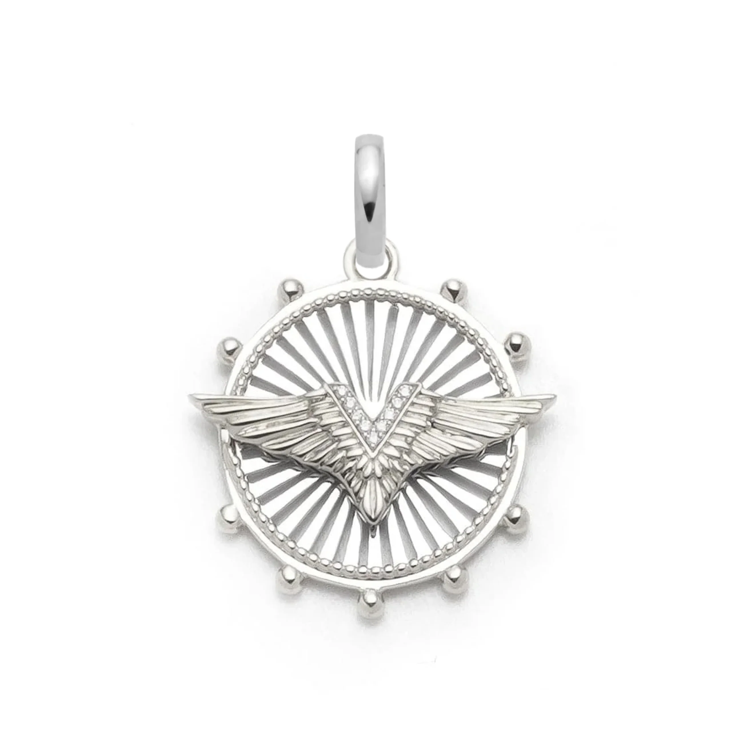 Vivacity | Wings Medium Medallion | Diamonds, White Gold, Yellow Gold - Image 3