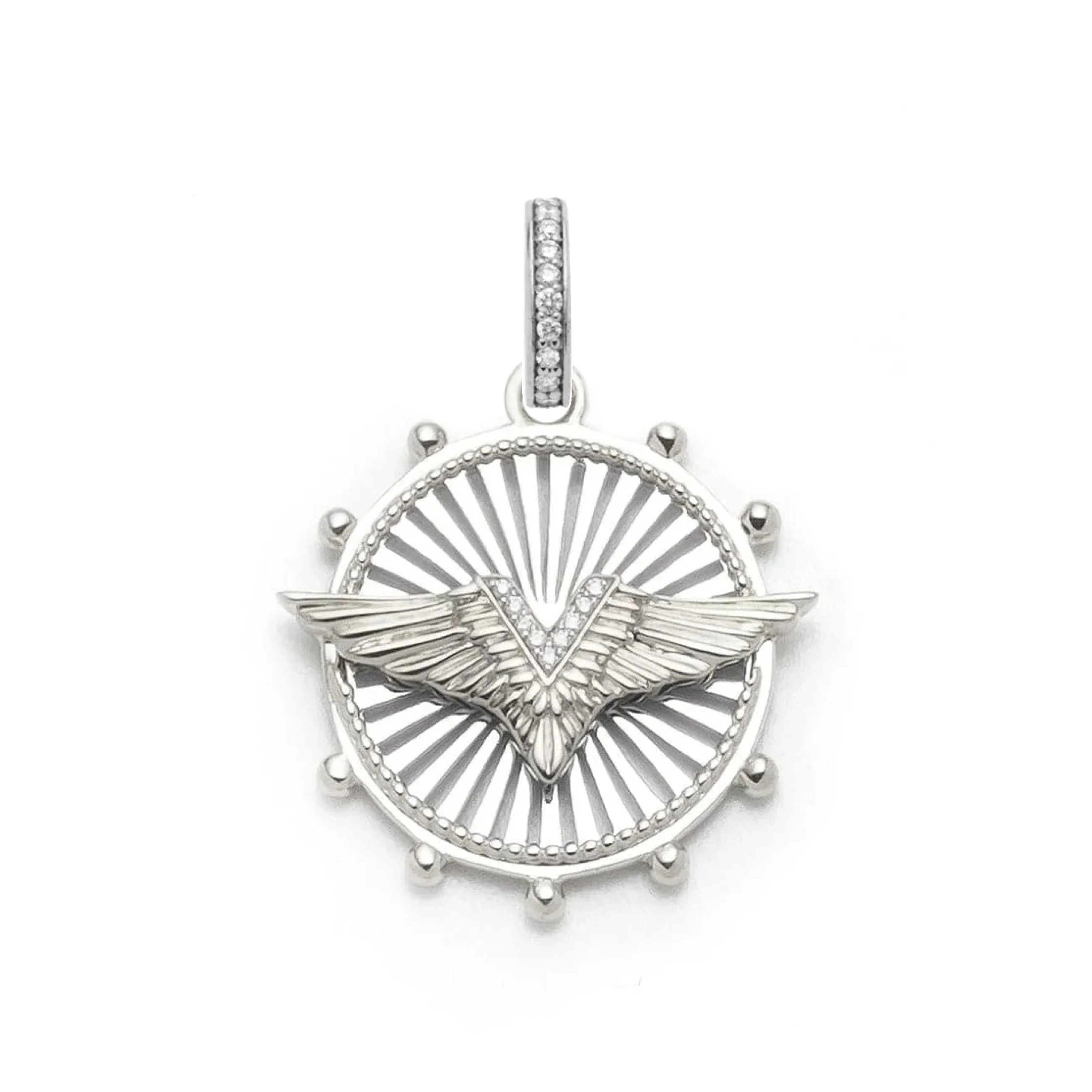 Vivacity | Wings Medium Medallion | Diamonds, White Gold, Yellow Gold - Image 4