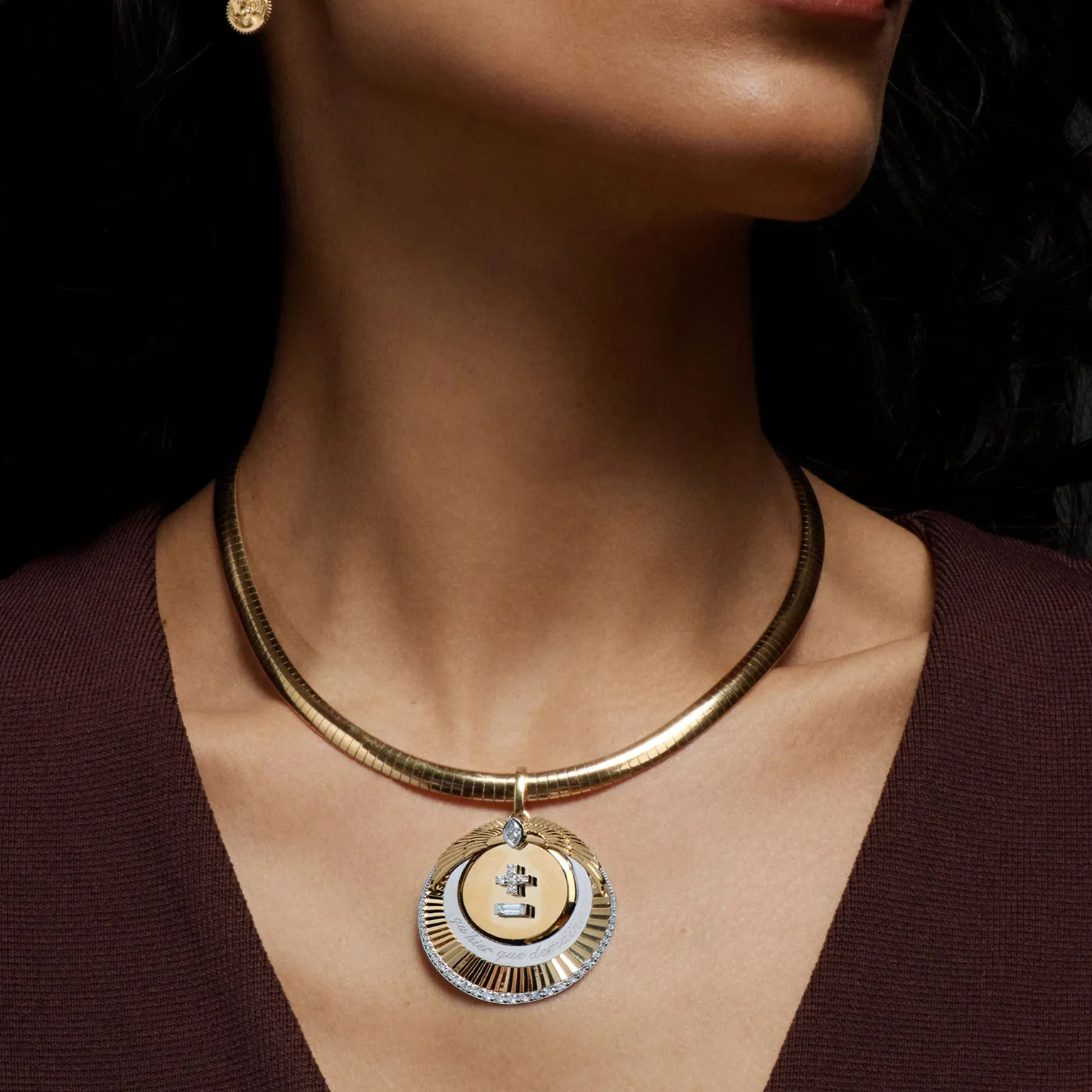 Vivacity | Ever Growing Love Exuberant Medallion | Diamonds, Yellow Gold - Image 2