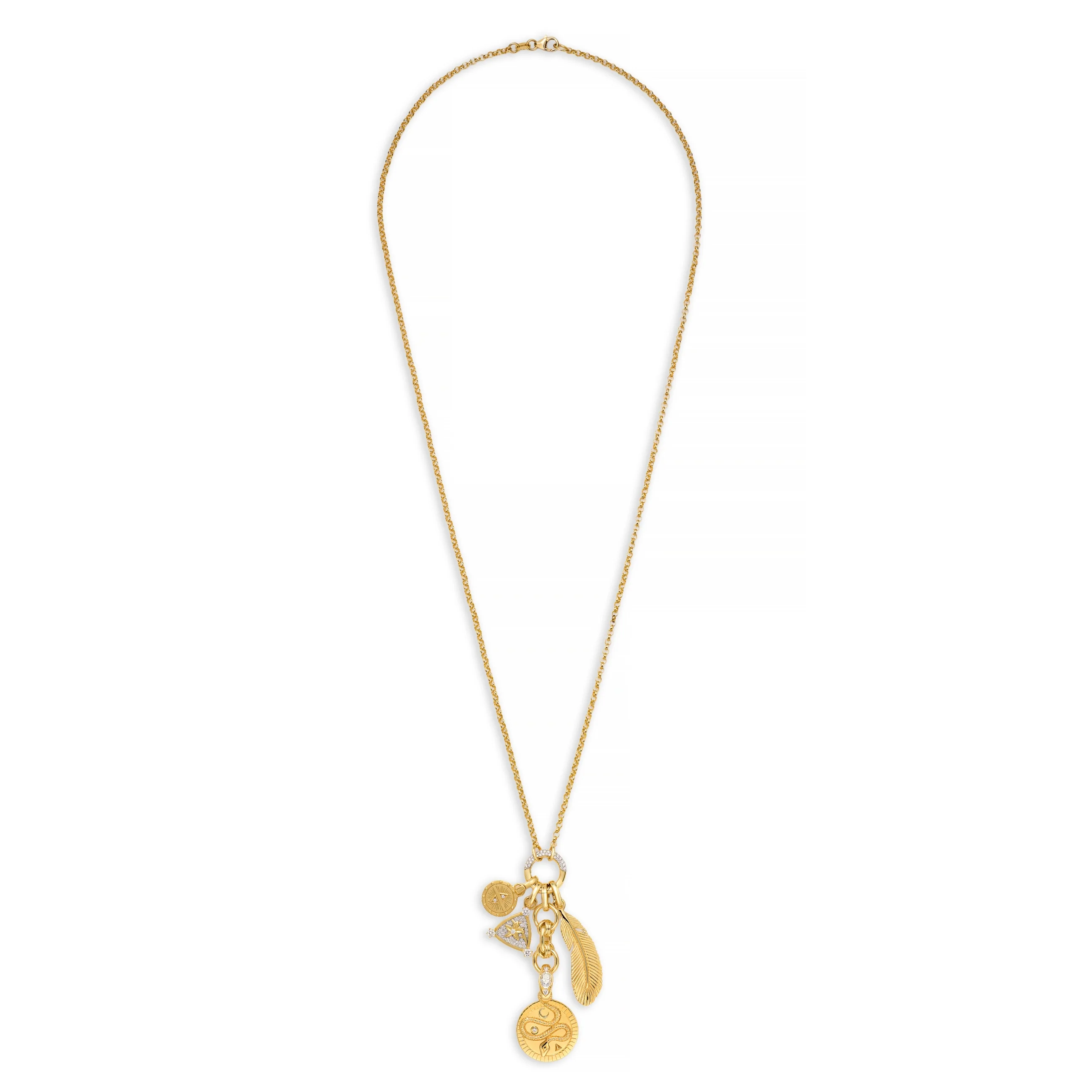 Wholeness - Resilience | Snake and Protection Small Belcher Open Chain | Diamonds, Yellow Gold - Image 2