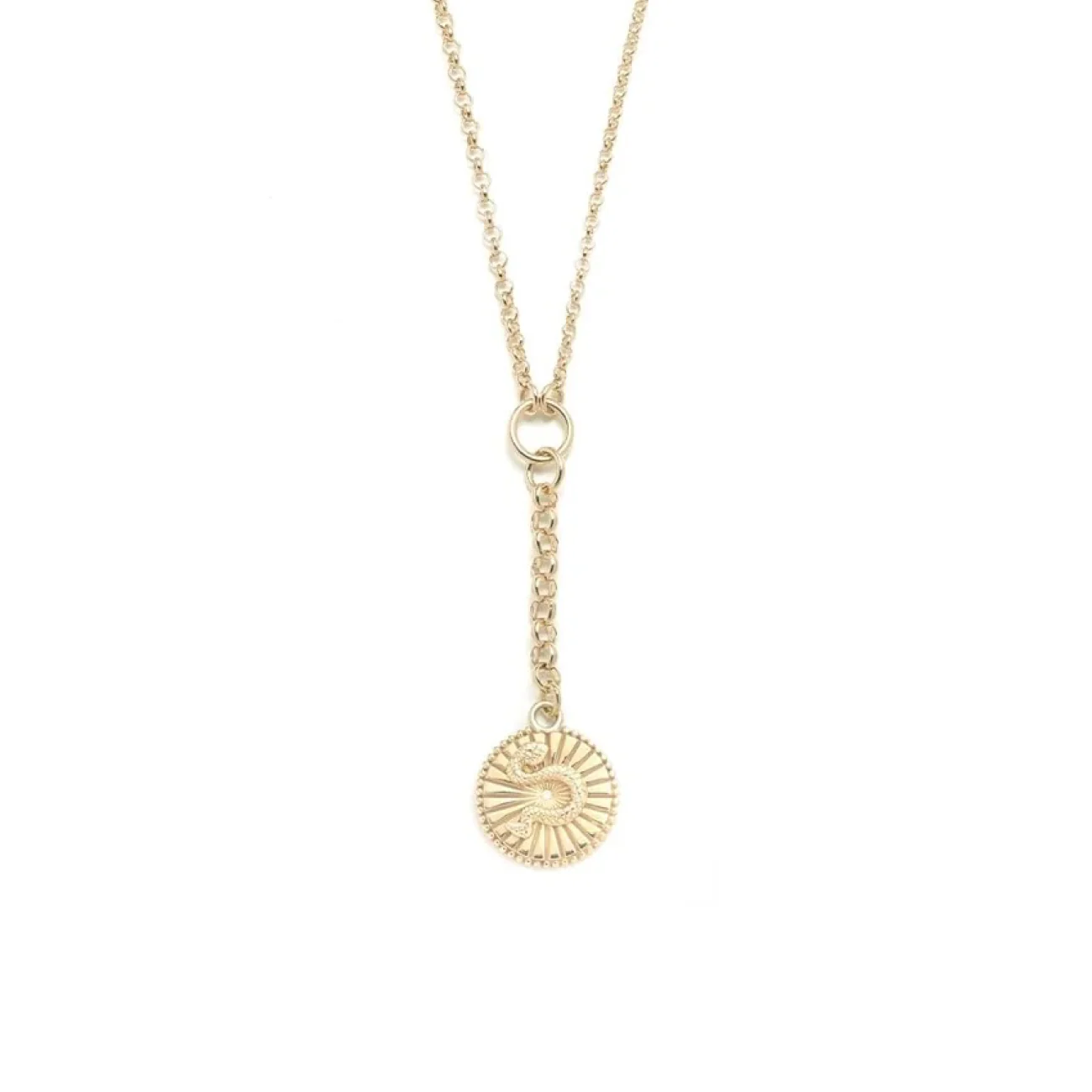 Wholeness | Snake Small Mixed Belcher Extension Necklace | Diamond, Yellow Gold - Image 3