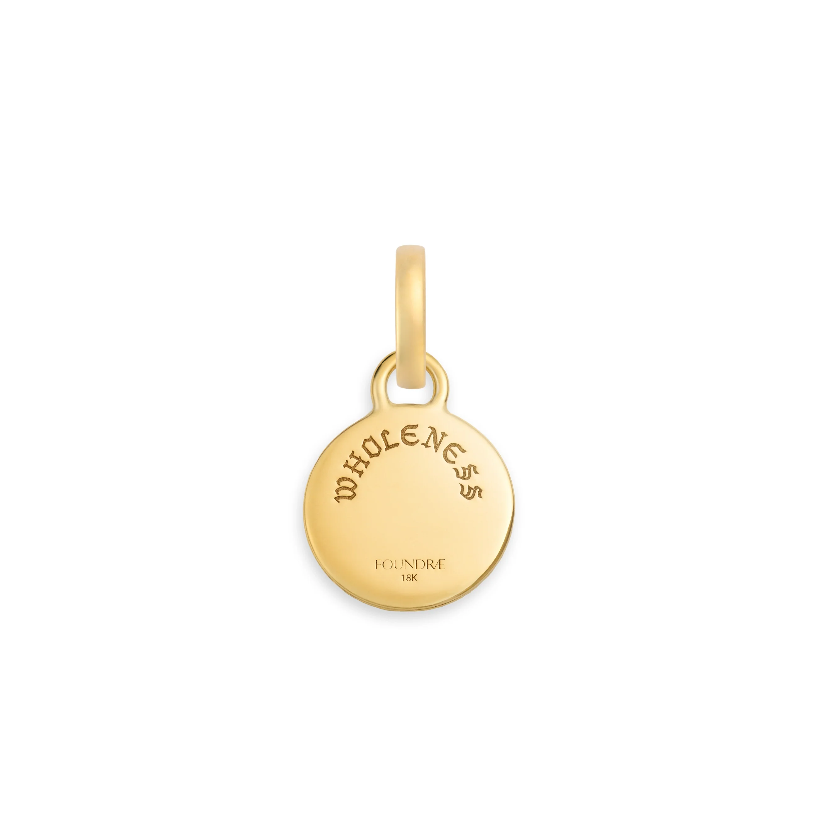 Wholeness | Snake Miniature Medallion | Diamond, Yellow Gold - Image 5
